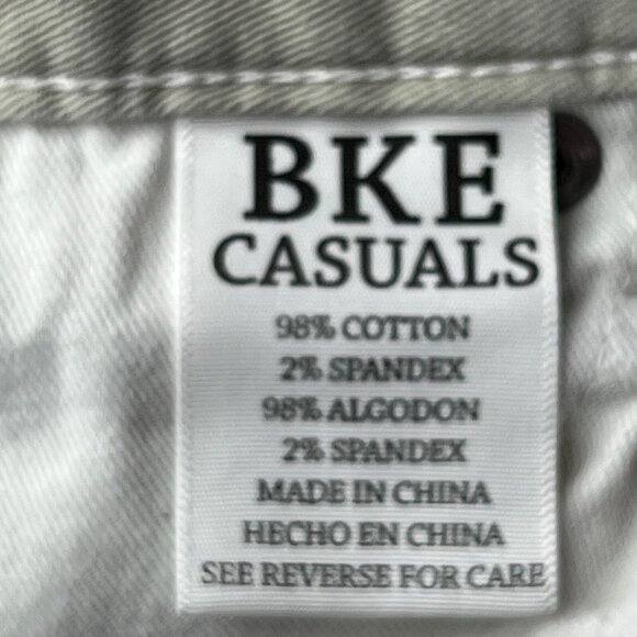 Bke Casuals Derek Pants Jeans Mens 34L Khaki Straight Leg * - Picture 5 of 11